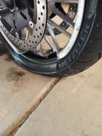 Wreck front tire