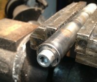 Washer and nut ready for weld up to end of bar.jpg